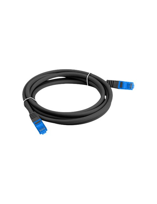 Lanberg Patchcord Cat.6A S/FTP LSZH CCA Black Fluke Passed | PCF6A-10CC-0050-BK | 0.5 m