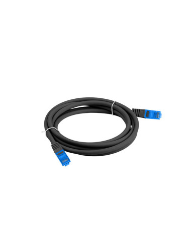 Lanberg Patchcord Cat.6A S/FTP LSZH CCA Black Fluke Passed | PCF6A-10CC-0050-BK | 0.5 m