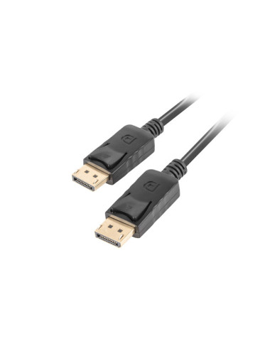 Lanberg DisplayPort Cable 19 Pin V1.2 4K | CA-DPDP-10CC-0005-BK | DisplayPort to DisplayPort