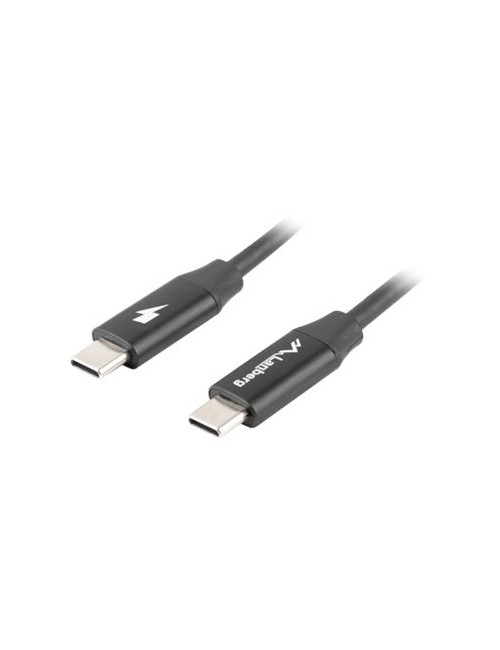 Lanberg USB-C 2.0 Cable, Quick Charge 4.0 | CA-CMCM-40CU-0018-BK | USB Type-C to USB Type-C | 1.8 m