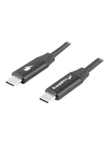 Lanberg USB-C 2.0 Cable, Quick Charge 4.0 | CA-CMCM-40CU-0018-BK | USB Type-C to USB Type-C | 1.8 m