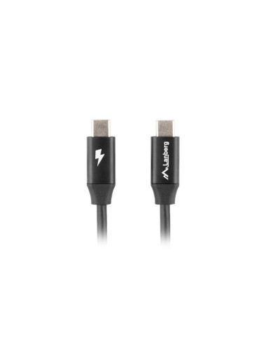 Lanberg USB-C 2.0 Cable, Quick Charge 4.0 | CA-CMCM-40CU-0018-BK | USB Type-C to USB Type-C | 1.8 m