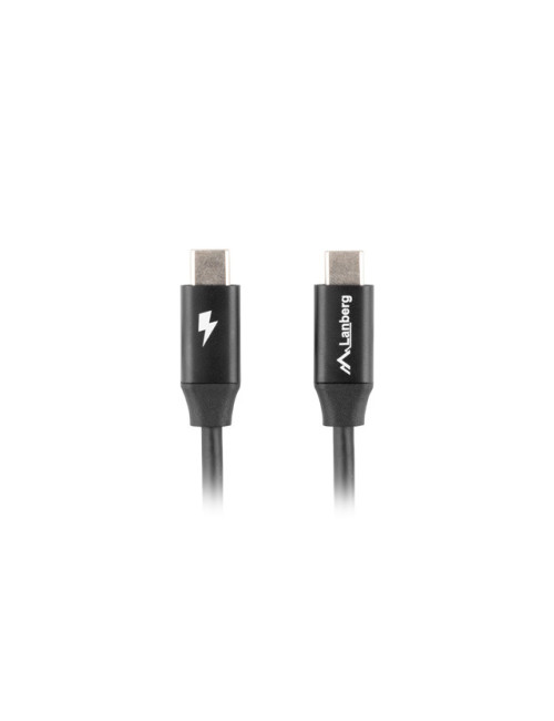Lanberg USB-C 2.0 Cable, Quick Charge 4.0 | CA-CMCM-40CU-0018-BK | USB Type-C to USB Type-C | 1.8 m
