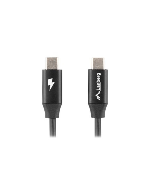 Lanberg USB-C 2.0 Cable, Quick Charge 4.0 | CA-CMCM-40CU-0018-BK | USB Type-C to USB Type-C | 1.8 m