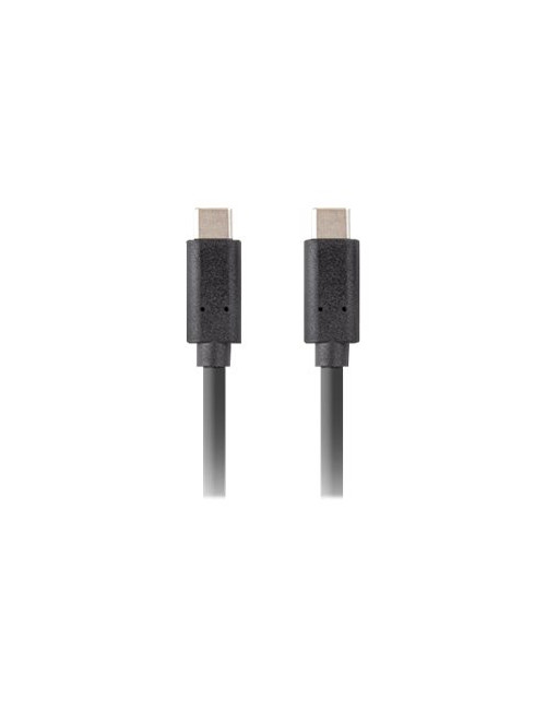 Lanberg USB-C 3.1 Gen 2 Cable, 10GB/s PD100W, 1 m | CA-CMCM-32CU-0010-BK | USB Type-C to USB Type-C