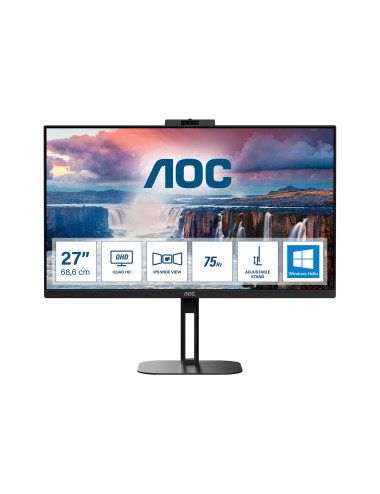 AOC Q27V5CW/BK | 27 " | IPS | QHD | 16:9 | 75 Hz | 4 ms | 2560 x 1440 pixels | 300 cd/m | HDMI ports quantity 1 | Black