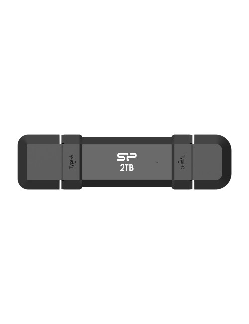 Silicon Power Portable External SSD | DS72 | 2000 GB | USB Type-A/USB Type-C 3.2 Gen 2 | Black