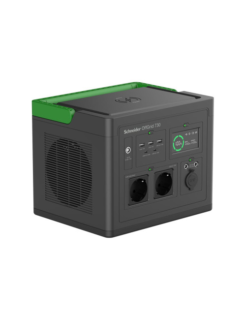 APC OffGrid Portable Power Station 730, 738Wh Lithium-ion, LCD, 2 CEE 7/3 Schuko outlets, Sinewave, 3 USB-A, 2 USB-C, Wireless C