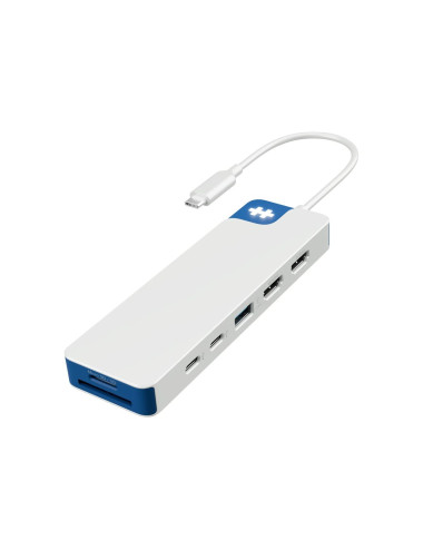 Hyper HyperDrive Flex 9 Port Dual 4K HDMI USB-C Hub, Blue | Hyper