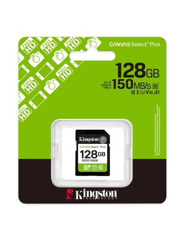Kingston Select Plus | 128 GB | SD | Flash memory class Class 10, UHS-I, U1/U3, Video Class 10/30