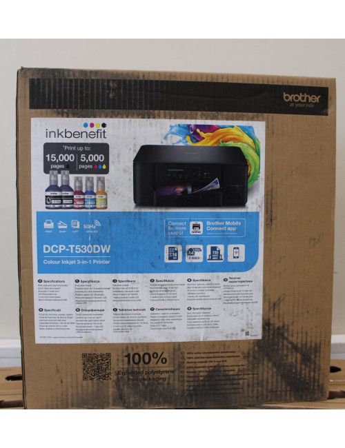 SALE OUT. Brother DCP-T530DW 3-in-1 Wireless Inkjet Printer | Brother DCP-T530DW | Inkjet | Colour | A4 | Wi-Fi | Black | DAMAGE