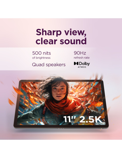 Lenovo Idea Tab 11 2.5K Mediatek Dimensity 6300/8GB/256GB/Android 15/Grey/2Y Warranty | Lenovo Tab (without power adapter) | Ide