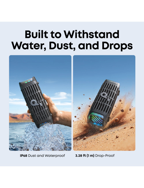 Anker Soundcore Speaker | Boom 3i | 50 W | Waterproof | Bluetooth | Black | Portable | Wireless connection