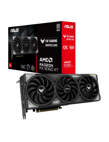 Graphics Card|ASUS|AMD Radeon RX 9060 XT|16 GB|GDDR6|128 bit|PCIE 5.0 16x|Triple slot Fansink|1xHDMI|2xDisplayPort|TUF-RX9060XT-