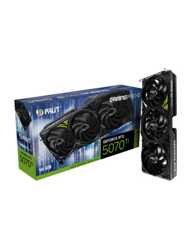 Graphics Card|PALIT|NVIDIA GeForce RTX 5070 Ti|16 GB|GDDR7|256 bit|PCIE 5.0 16x|GPU 2295 MHz|Triple slot Fansink|NE7507T019T2-GB