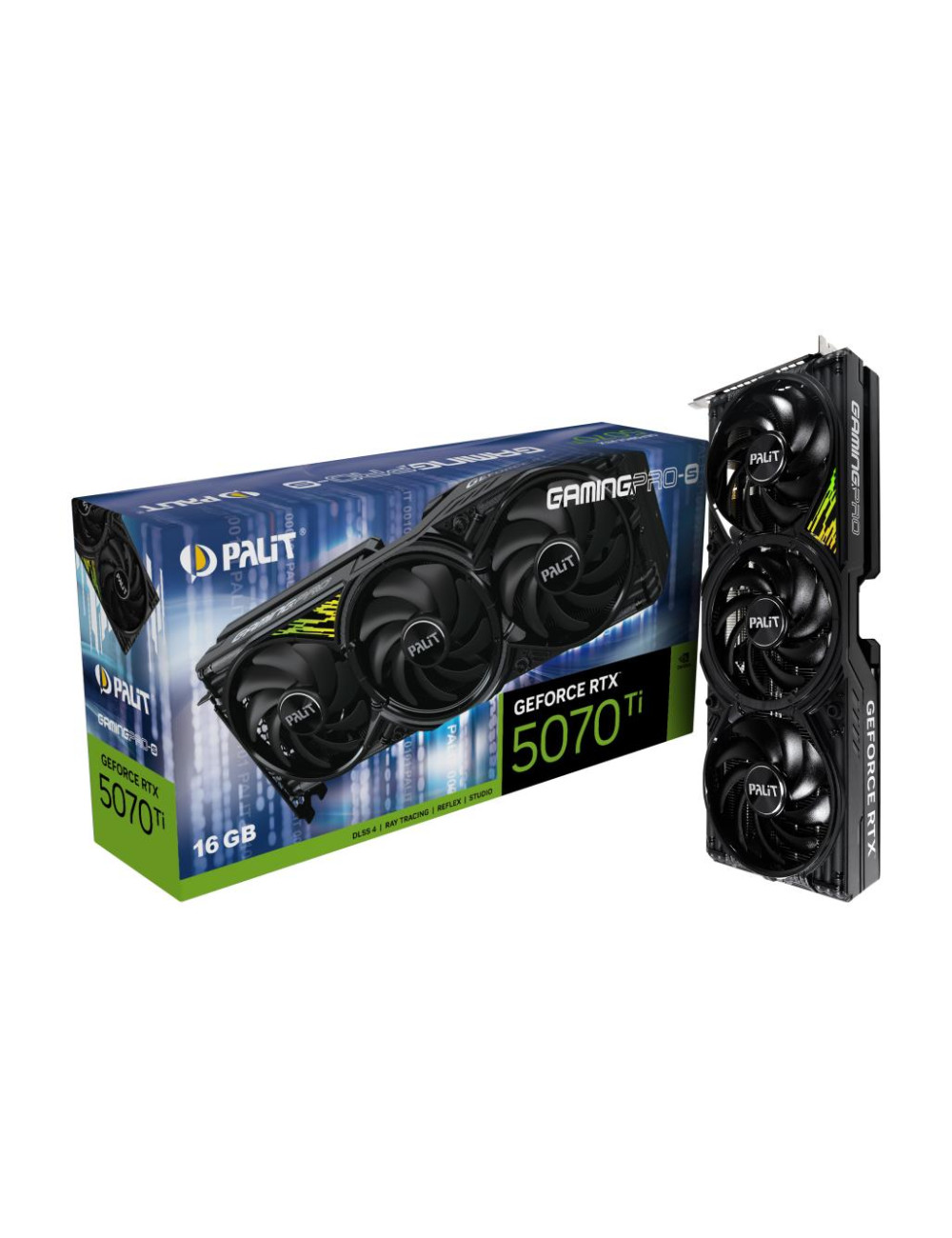 Graphics Card|PALIT|NVIDIA GeForce RTX 5070 Ti|16 GB|GDDR7|256 bit|PCIE 5.0 16x|GPU 2295 MHz|Triple slot Fansink|NE7507T019T2-GB