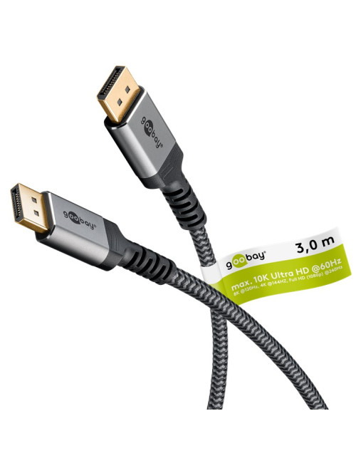 Goobay DisplayPort Cable 2.0/2.1, 54 Gbit/s | 75681 | DisplayPort to DisplayPort