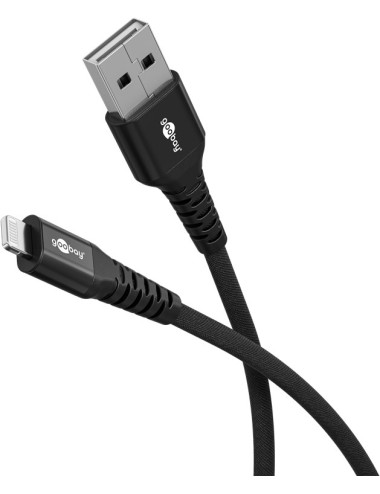 Goobay Lightning USB-A Supersoft Textile Cable with Metal Plugs | 74504