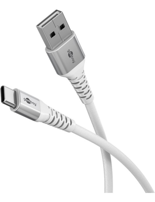 Goobay USB-C to USB-A Supersoft Textile Cable with Metal Plugs | 74531