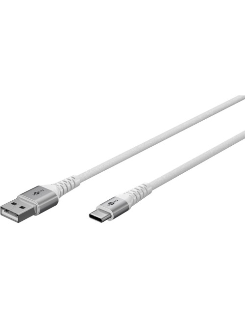 Goobay USB-C to USB-A Supersoft Textile Cable with Metal Plugs | 74531