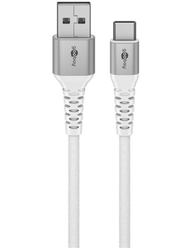 Goobay USB-C to USB-A Supersoft Textile Cable with Metal Plugs | 74531