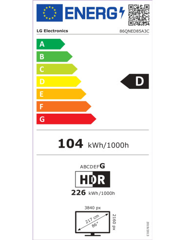 LG TV | 86QNED85A3C | 86 | Smart TV | webOS 25 | 4K UHD