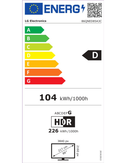 LG TV | 86QNED85A3C | 86 | Smart TV | webOS 25 | 4K UHD