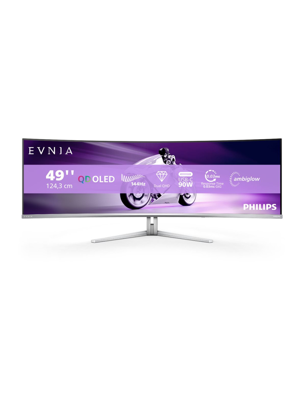 Philips 49M2C8900L/00 | 49 " | OLED | 32:9 | 144 Hz | 0.03 ms | 5120 x 1440 pixels | HDMI ports quantity 2 | Warranty 24 month(s