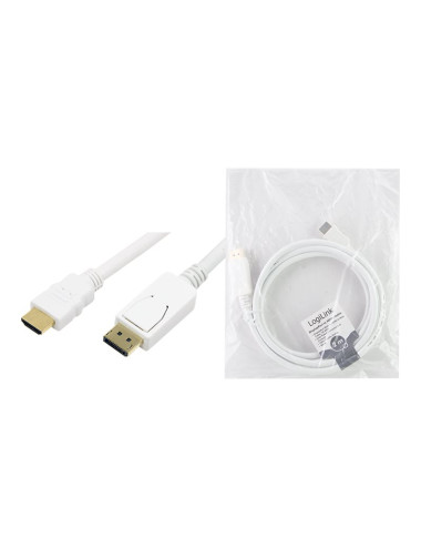 Logilink | Cable DisplayPort to HDMI | CV0055 | DP to HDMI | 2 m