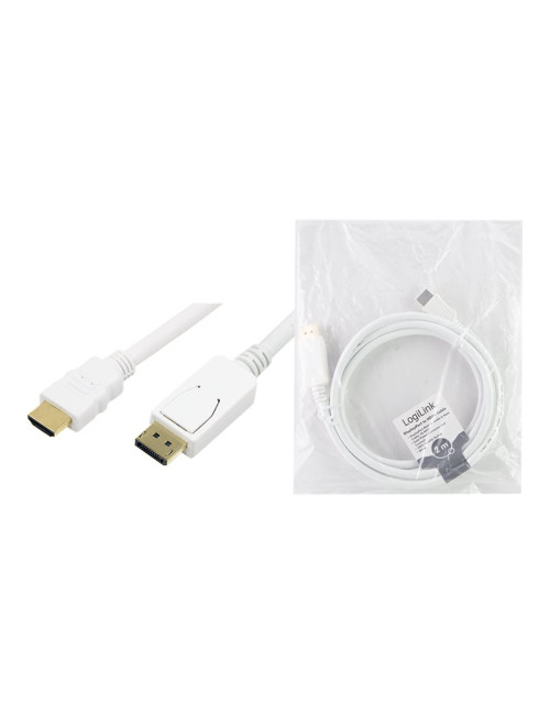 Logilink | Cable DisplayPort to HDMI | CV0055 | DP to HDMI | 2 m