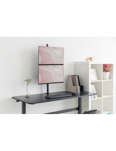 Digitus Desk Mount | DA-90438 | Adjustable Height, Rotate, Tilt, Swivel | 17-32 " | Maximum weight (capacity) 2x8 kg | Black