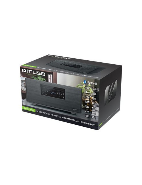Muse | Bluetooth Micro System | M-692 BTC | Yes | 2 x 30 W | Bluetooth | Black | NFC features | Wireless connection