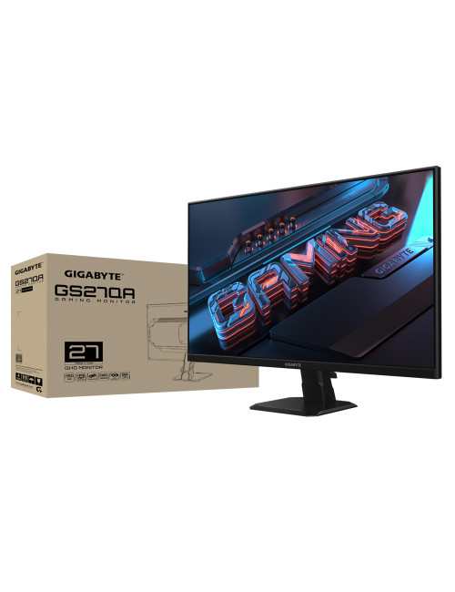 Gigabyte Gaming Monitor | GS27QA | 27 " | IPS | QHD | 16:9 | 180 Hz | 1 ms | 2560 x 1440 pixels | 300 cd/m | HDMI ports quantity