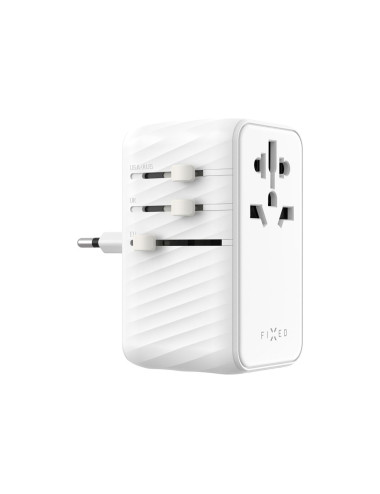 Fixed | Voyager 85W travel adapter for EU, UK and USA/AUS, with 4xUSB-C and 1xUSB output | Adapter