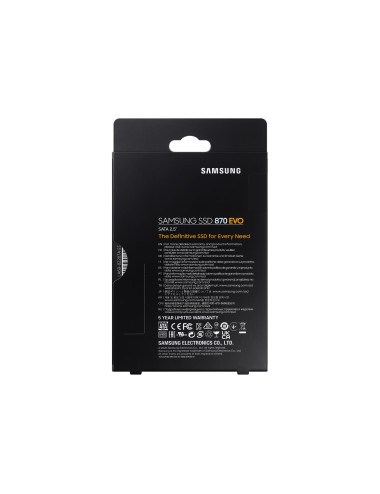 Samsung | SSD | 870 EVO | 250 GB | SSD form factor 2.5" | Solid-state drive interface SATA III | Read speed 560 MB/s | Write spe