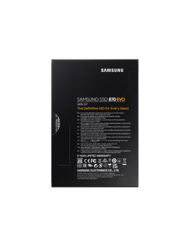 Samsung | SSD | 870 EVO | 250 GB | SSD form factor 2.5" | Solid-state drive interface SATA III | Read speed 560 MB/s | Write spe