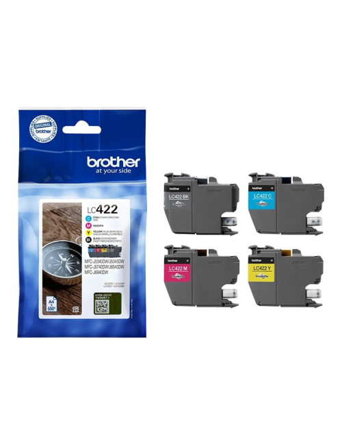 Brother LC422VAL | Ink Cartridge | Black, Cyan, Magenta, Yellow