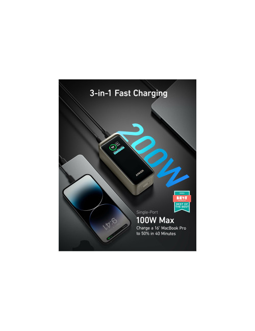 Anker Power Bank, 200 W | Prime | 20000 mAh | Black