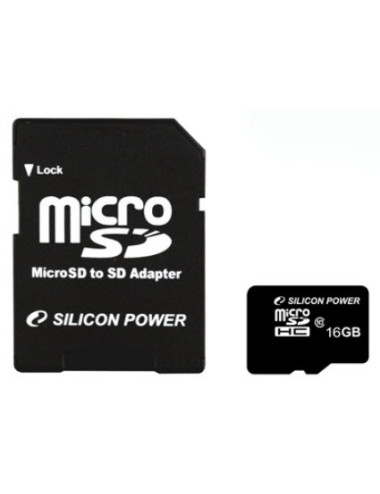 Silicon Power | 16 GB | MicroSDHC | Flash memory class 10 | SD adapter