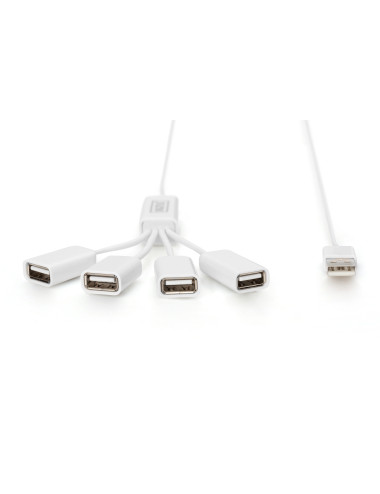 Digitus | USB 2.0 Cable Hub, 4-Port 4x USB A/F, 1x USB A male, DC2.5mm (PSU not incl.) | DA-70216