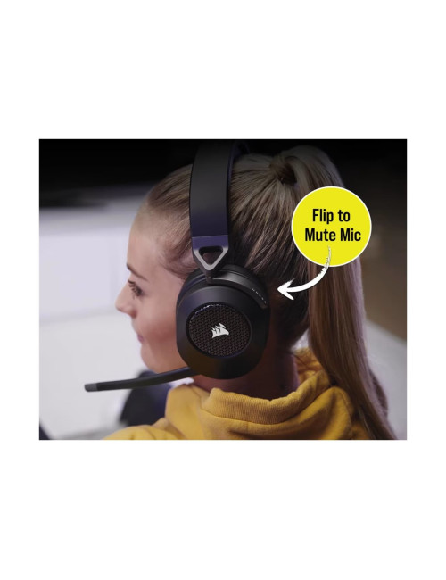 Corsair | Gaming Headset | HS65 | Wireless | Over-Ear | Microphone | Wireless | Carbon