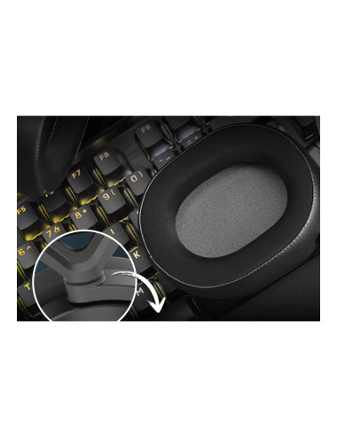 Corsair | Gaming Headset | HS65 | Wireless | Over-Ear | Microphone | Wireless | Carbon