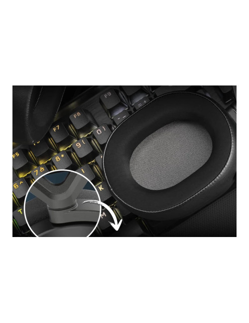 Corsair | Gaming Headset | HS65 | Wireless | Over-Ear | Microphone | Wireless | Carbon