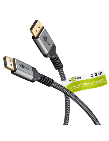 Goobay DisplayPort Cable 2.0/2.1, 80 Gbit/s | 75685 | DisplayPort to DisplayPort