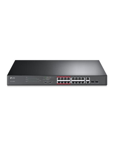Switch|TP-LINK|Desktop/pedestal|16x10Base-T / 100Base-TX|2x10/100/1000BASE-T/SFP combo|PoE+ ports 16|192 Watts|TL-SL1218MP