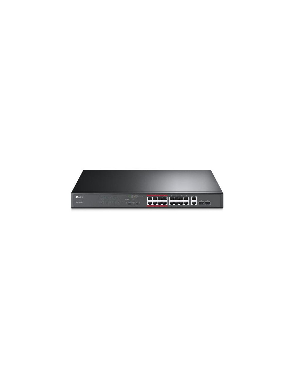 Switch|TP-LINK|Desktop/pedestal|16x10Base-T / 100Base-TX|2x10/100/1000BASE-T/SFP combo|PoE+ ports 16|192 Watts|TL-SL1218MP
