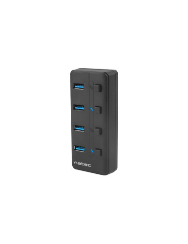 Natec USB 3.0 HUB, Mantis 2, 4-Port, On/Off with AC Adapter | Natec | 4 Port Hub With USB 3.0 | Mantis NHU-1557 | Black