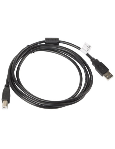 Lanberg USB Type-A to USB Type-B 2.0 Cable, 1.8 m | CA-USBA-11CC-0018-BK | USB Type-A to USB Type-B