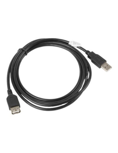 Lanberg USB-A 2.0 Cable 1.8 m | CA-USBE-10CC-0018-BK | USB Type-A to USB Type-A