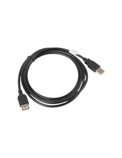 Lanberg USB-A 2.0 Cable 1.8 m | CA-USBE-10CC-0018-BK | USB Type-A to USB Type-A